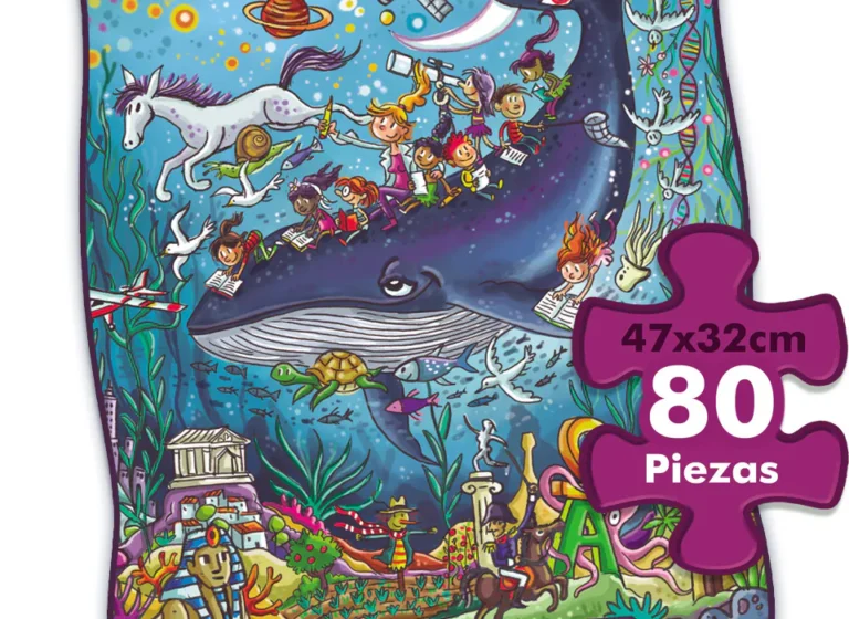puzzle 80 piezas aventura aprender 2